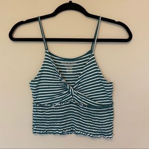 American Eagle Soft & Sexy Green Cropped Tank Top